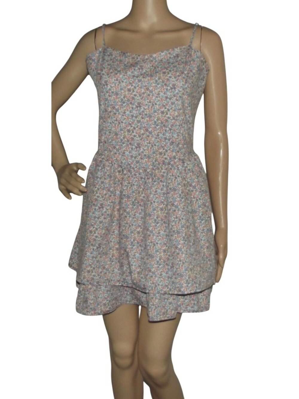 Mossimo Dress Womens Size Large Ditzi Floral Cami sweetheart sleeveless shirred